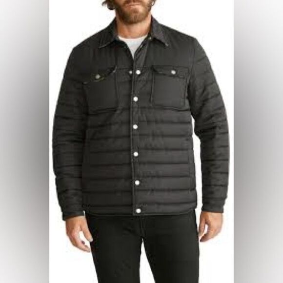 Robert Graham NWT Men's Quilted Padded Shacket Jacket Black Small - Picture 1 of 5